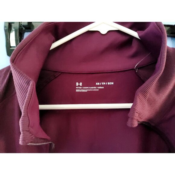 Under Armour Womens UA Meridian Fitted Jacket XS Plum Purple Polyester Blend - Picture 6 of 11
